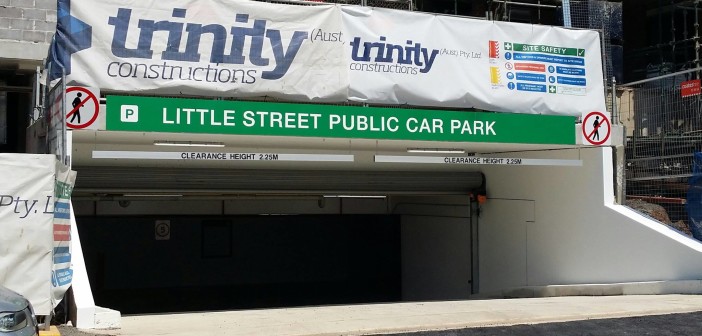 little street car park entrance