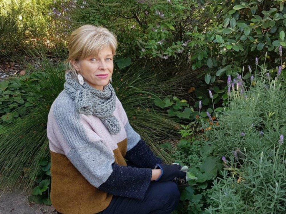 Bridget Kennedy outside her verge garden in Lane Cove