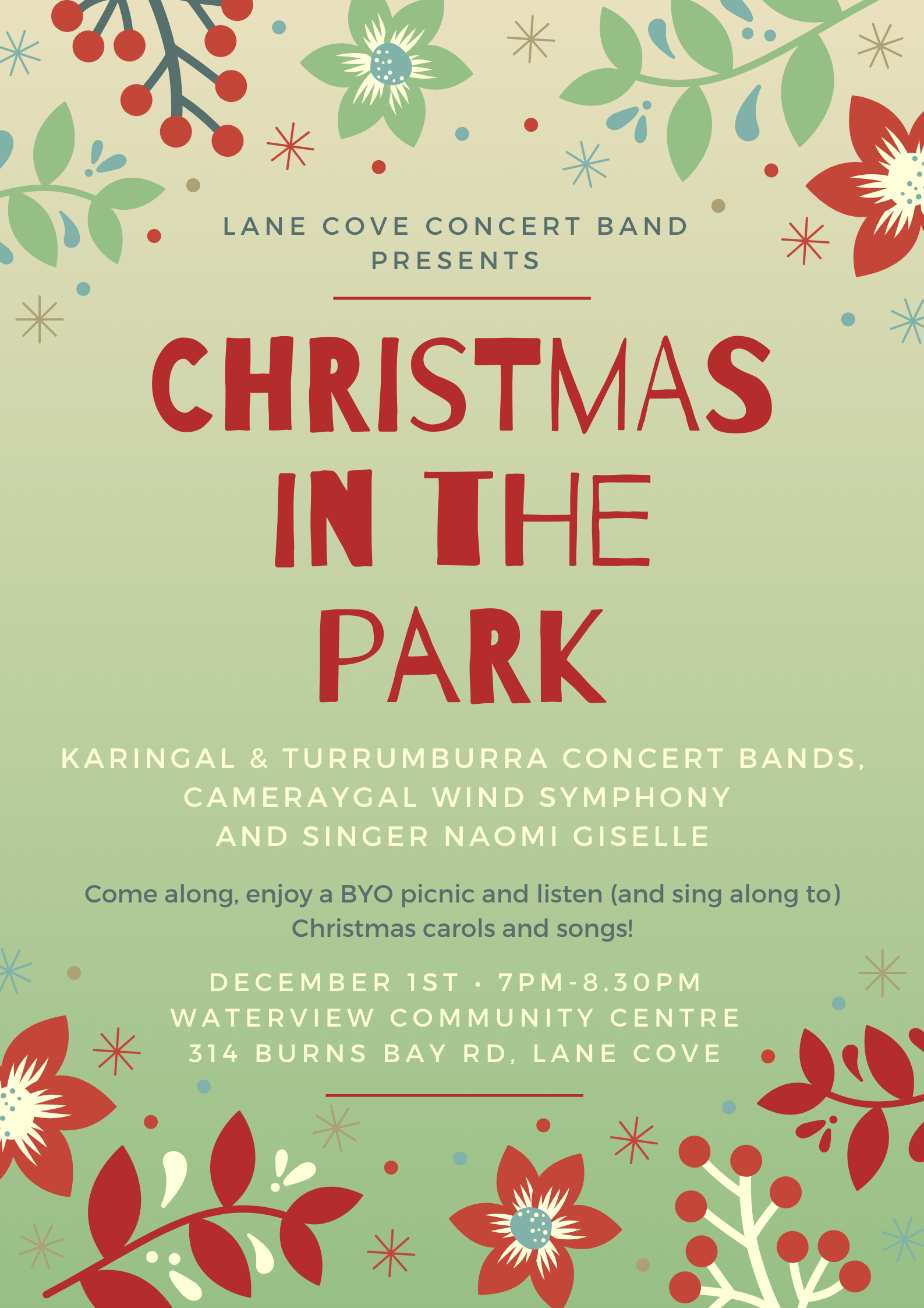 Lane Cove Concert Band Christmas in the Park In the Cove