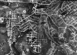 Lane Cove from the Air – 1930 to Today Aerial photograph of Lane Cove in 1930, stitched from two frames of the same survey