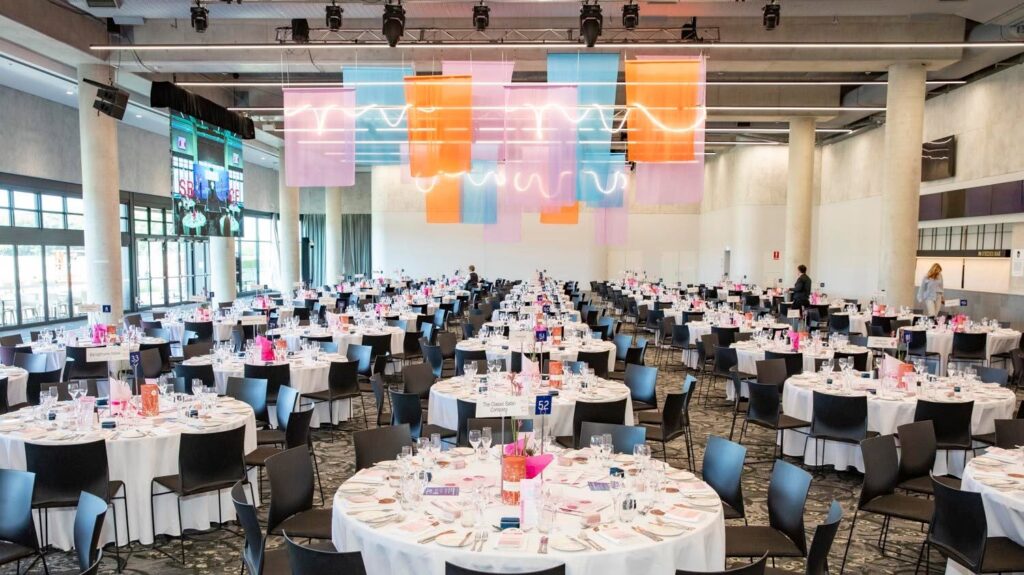 The Winx Stand at Royal Randwick set up for the 2025 Sydney Breast Cancer Foundation Ladies Lunch