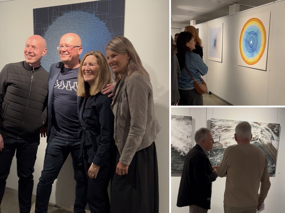 Guests at the joint opening of Eighty Five Seasons and the Avalon Beach Rockpool Series at Gallery Lane Cove + Creative Studios
